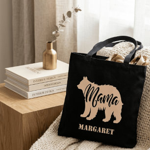 elegant mama bear personalized tote bag