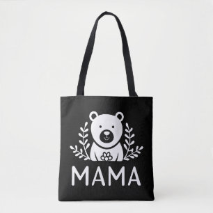 elegant mama bear personalized tote bag