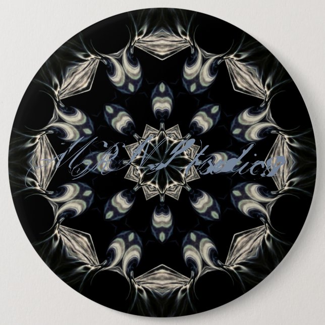 Elegant Mandala 6 Inch Round Button (Front)