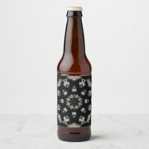 Elegant Mandala Beer Bottle Label