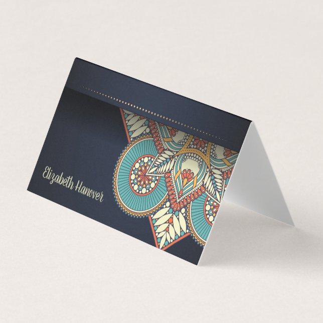 Elegant Mandala  Business Card (Front)