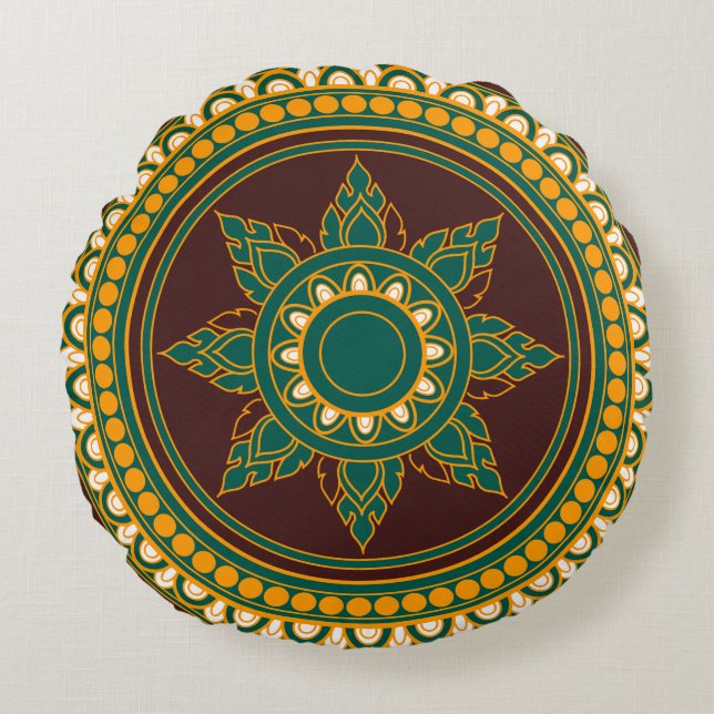 Elegant Mandala Design Soft Bedroom Decor Pillow (Front)