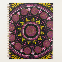 Elégant Mandala d'or rose, Boho Zen Dot Art Flower