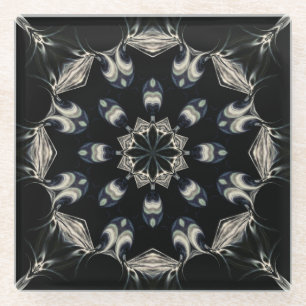 Elegant Mandala Glass Coaster