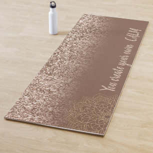 Elegant Mandala Glitter-You Create Your Own Calm Yoga Mat