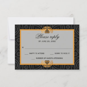 Elegant Mandala Indian Wedding RSVP