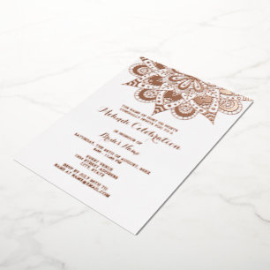 Elegant Mandala Mehndi Real Rose Gold