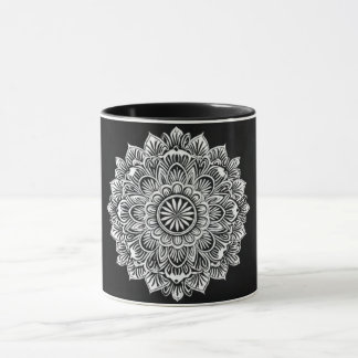 Élégant Mandala Mug Monochromatique