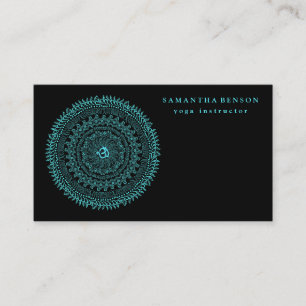 Élégant Mandala OM Logo Yoga Carte de visite