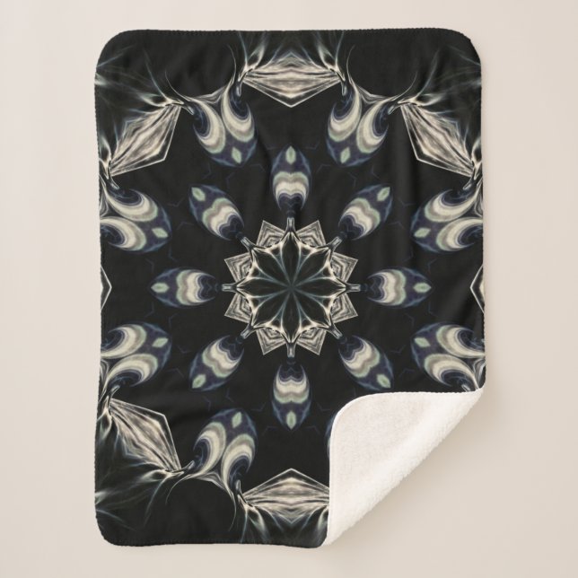Elegant Mandala Sherpa Blanket (Front)