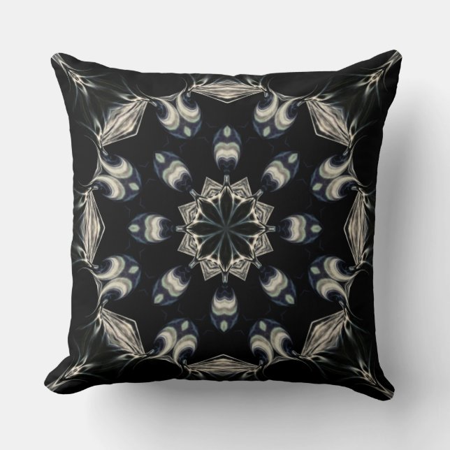 Elegant Mandala Throw Pillow (Front)