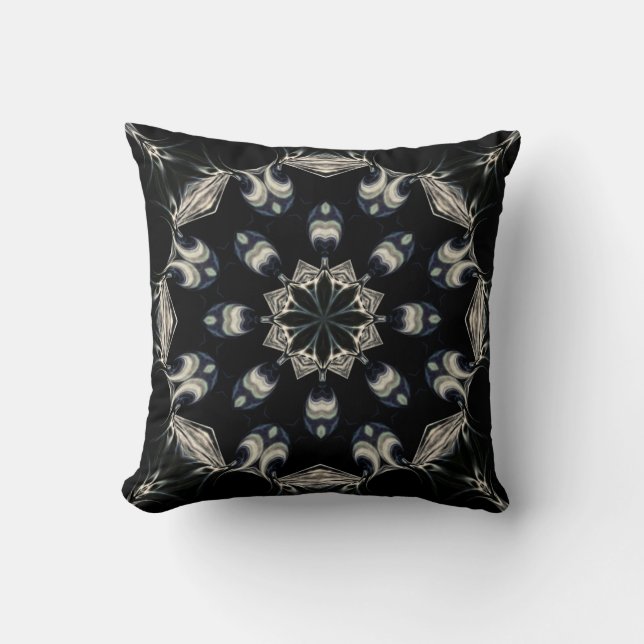 Elegant Mandala Throw Pillow (Front)