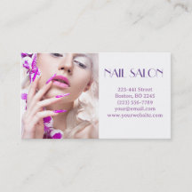 Elegant manicure nail salon Business card