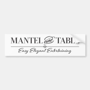 Elegant Mantel and Table Bumper Sticker