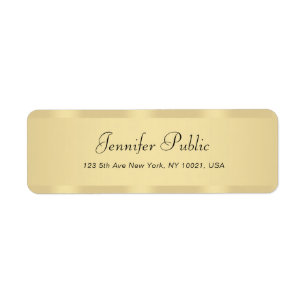 Élégant manuscrit Moderne Faux Or Script à main