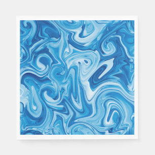 Elegant Marbelized Paint Art Holiday Hanukkah  Napkin