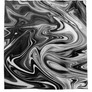 Elegant Marble 7 - Liquid Black and White