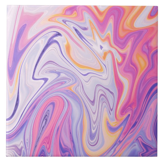 Elegant Marble 8 - Liquid Purple Tile (Front)
