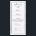 Elegant Marble and Wreath Wedding Menu Card<br><div class="desc">Marble is so trendy right now, and we understand why! It is both elegant and understated, making every affair it touches a thing of beauty. This suite is fully customizable, from fonts to colours. Please contact us if you have questions or would like any adjustments that cannot be made via...</div>