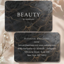 Elegant Marble Black-Gold Salon