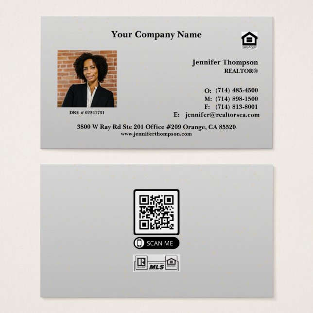 Elegant Marble Business Card with Gold Glitter (Front & Back)