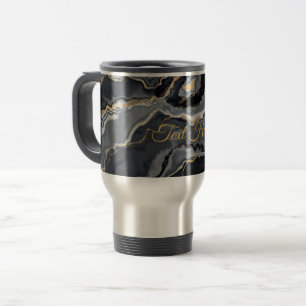 Elegant Marble Custom Personalized Travel Mug