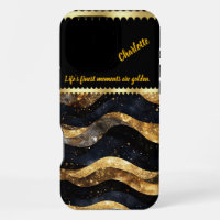 Elegant marble design with gold tones