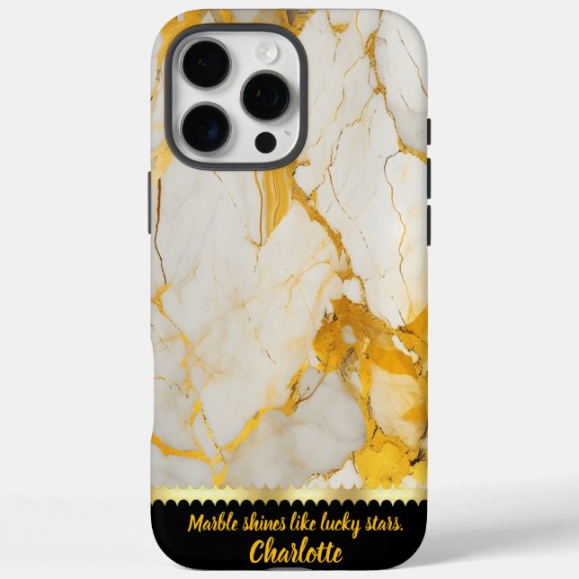 Elegant marble design with golden veins and swirls Case-Mate iPhone case (Back)