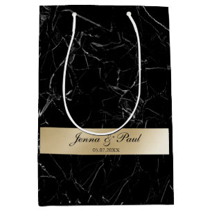 Elegant Marble Gold Medium Gift Bag