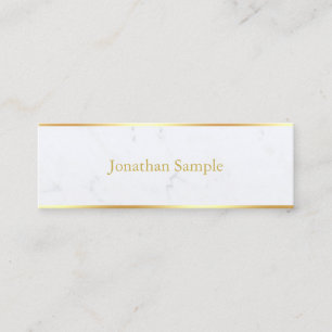 Elegant Marble Gold Name Template Modern Trendy Mini Business Card
