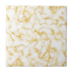 Elegant Marble - Gold White Tile