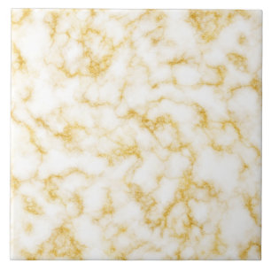 Elegant Marble - Gold White Tile