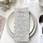 Elegant Marble Grey and Gold Simple Wedding Menu<br><div class="desc">Elegant Marble Grey and Gold Simple Wedding Menu,  with Modern and Script fonts. Luxurious Trendy and Chic Wedding Menu. Visit my store to see more wedding stuff for this design!</div>