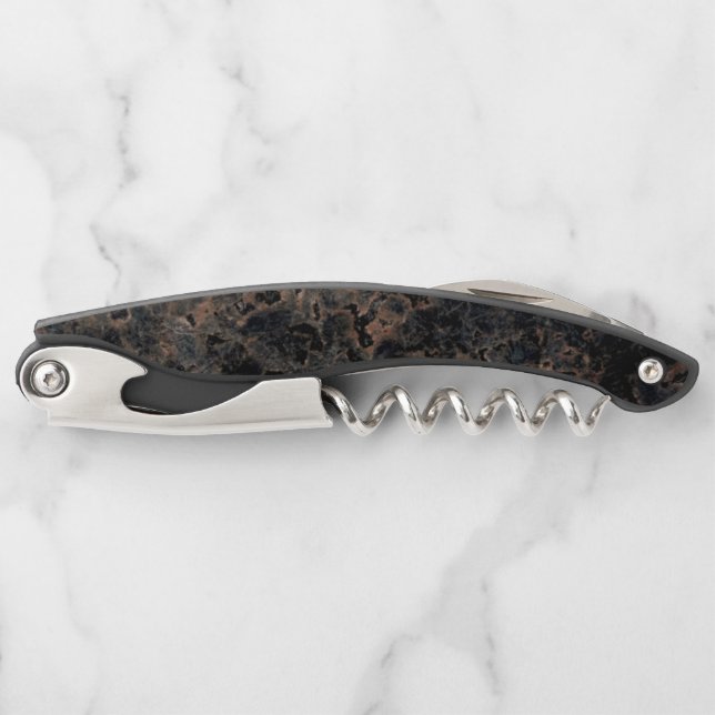 Elegant Marble Housewarming Pattern Corkscrew (Front)
