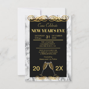 Elegant Marble New Year's Party