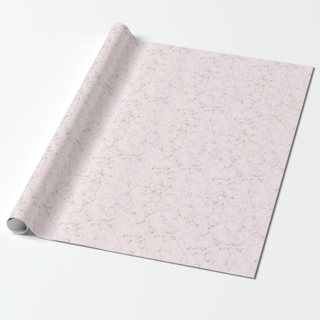 Elegant Marble Pattern Abstract Light Pink Wrapping Paper (Unrolled)