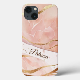 Elegant Marble Rose Gold iPhone 13 Case