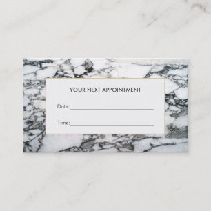 Elegant Marble Salon and Spa ppointment Card