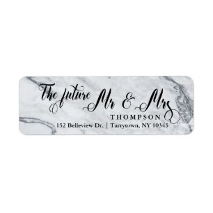 Elegant Marble Script The Future Mr and Mrs