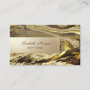 Elegant Marble Stone Stripe Business Card