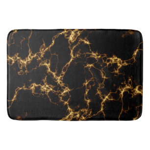 Elegant Marble style3 - Black Gold Bath Mat