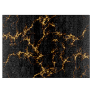 Elegant Marble style3 - Black Gold Cutting Board