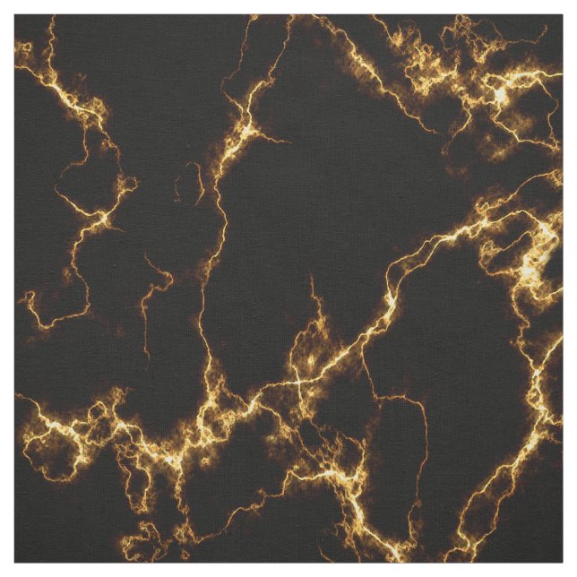 Elegant Marble style3 - Black Gold Fabric (Swatch)