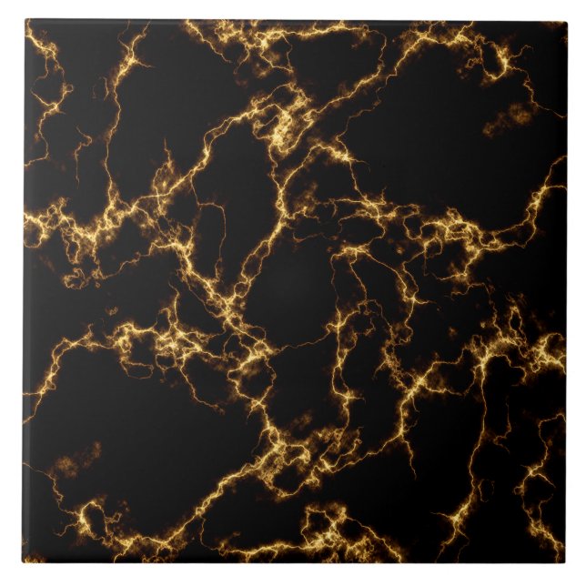 Elegant Marble style3 - Black Gold Tile (Front)