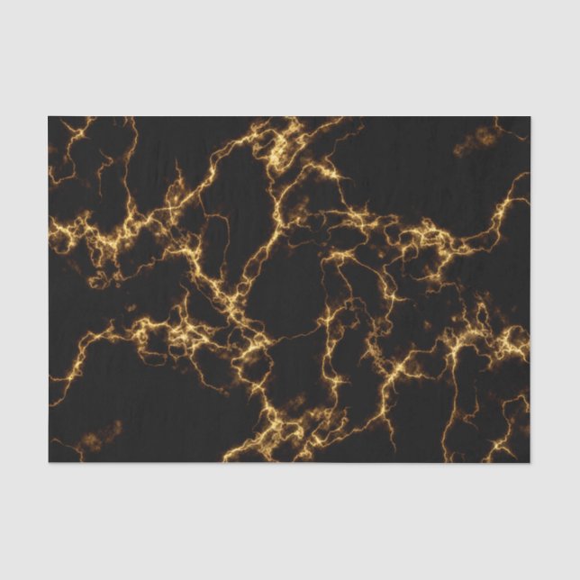 Elegant Marble style3 - Black Gold Tissue Paper (Front)