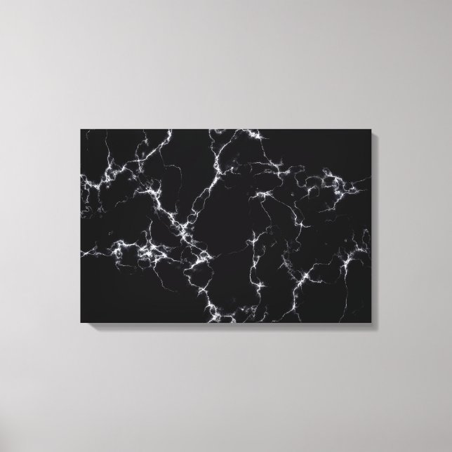 Elegant Marble style4 - Black and White Canvas Print (Front)