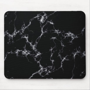 Elegant Marble style4 - Black and White Mouse Pad