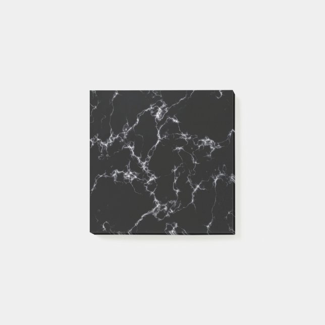 Elegant Marble style4 - Black and White Post-it Notes (Front)