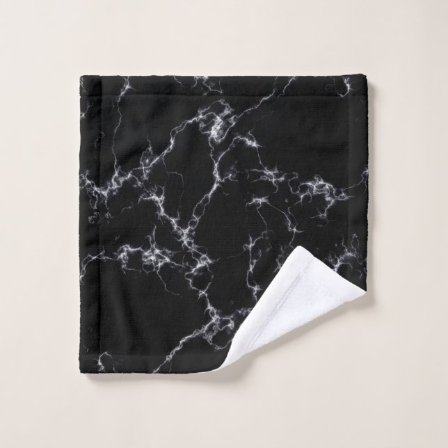 Elegant Marble style4 - Black and White Wash Cloth (Wash Cloth)