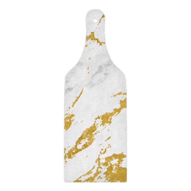 Elegant Marble style6 - Gold and White Cutting Board (Front)